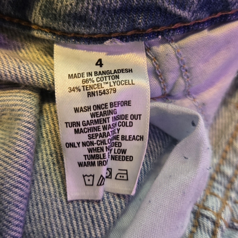 Never Worn!! Aeropostale High Rise Wide Leg Jeans - Denim Blue Size 4 - Picture 4 of 5